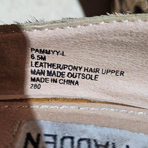 gyaru mcbling leopard print pony hair leather wedges - Picture 4 of 5